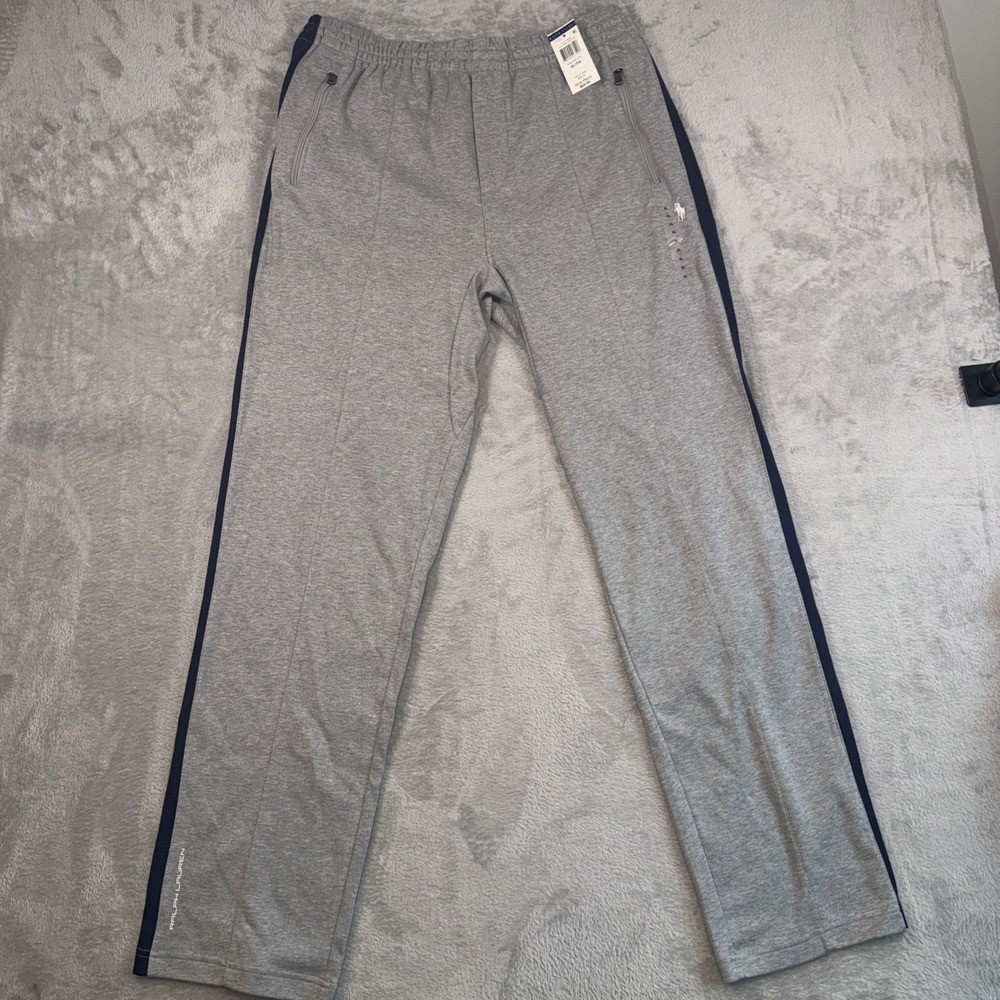 Polo Ralph Lauren Gray And navy Striped sweatpants XL